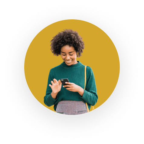 girl with phone